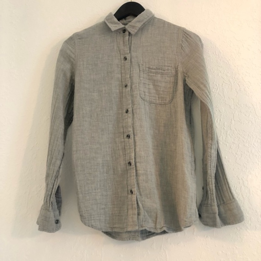 Marine Layer Cora Button Down in Light Grey
